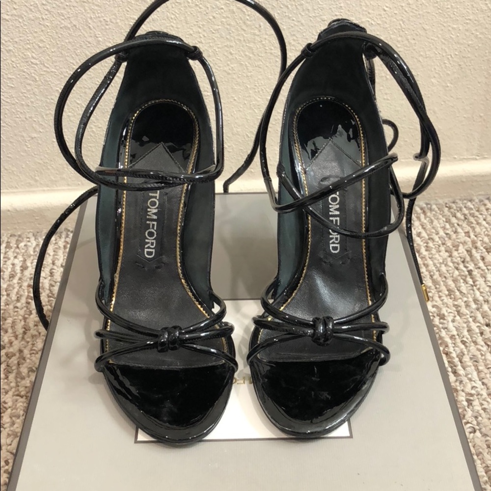 Tom Ford patent leather strappy sandal